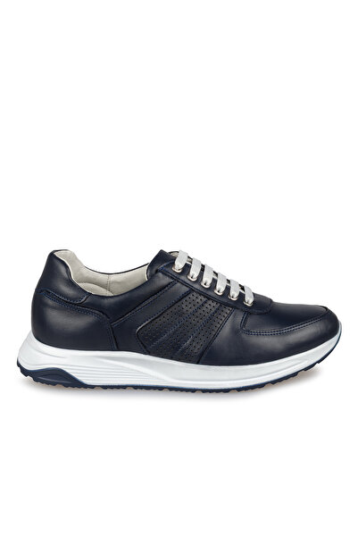 Mario Lavalle , men's casual shoes model 104, Genuine Leather, Blue, white sole