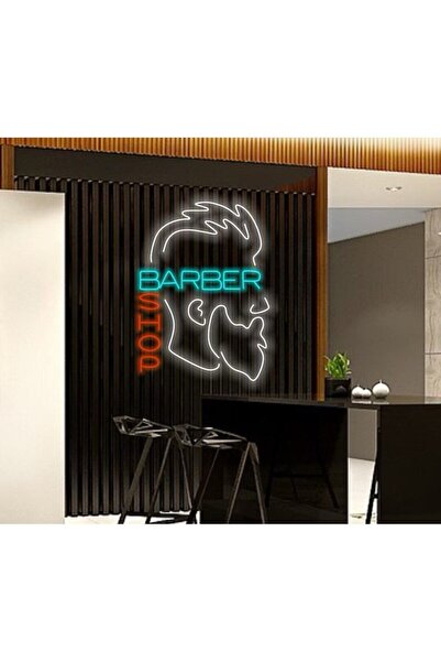 NEON TABELACIM BARBER SHOP Yazılı ve Şekilli Neon Tabela