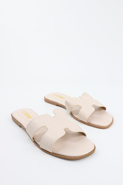VİNY Women's Flat Sandals Open Toe Slip-On Slippers, Casual Lightweight Summe...