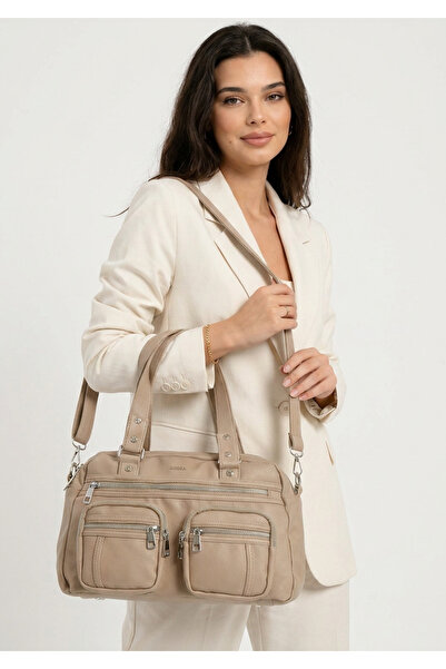 MEGA ÇANTA Faux Leather Women's Shoulder Bag 35*25 cm Crossbody Messenger Bag...