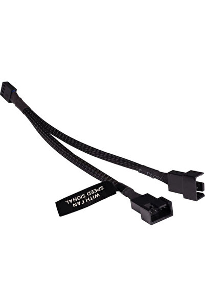 Alphacool Cablu ventilator Y-Splitter 4 pini la 2x 4 pini PWM 15cm Negru