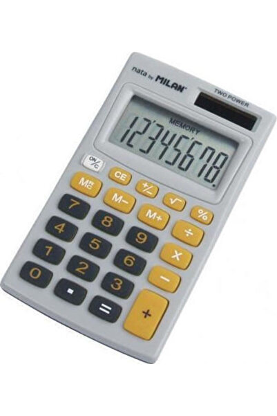 Milan 150208 Calculator de buzunar cu 8 cifre, de culoare portocalie, 1 bucat...