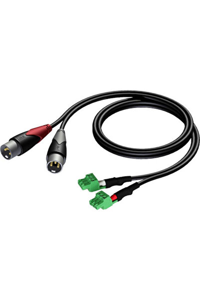 PROCAB Cla834/1 2 XLR tată 2 X bloc terminal 3 poli 3.81mm 1 M