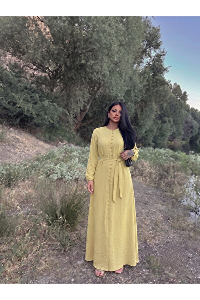 Siner Fashion Γυναικείο φόρεμα με φαρδιά γραμμή και λεπτομέρεια με κουμπιά