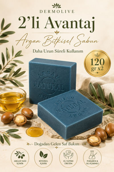 Dermolive 2-Pack Advantage - Argan Herbal Soap 2 X 120 Gr
