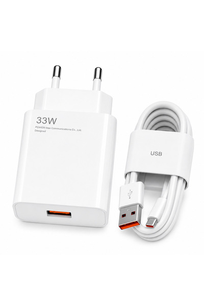 NO BRAND Încărcător rapid USB-C cu adaptor de perete și cablu USB-C pentru sm...