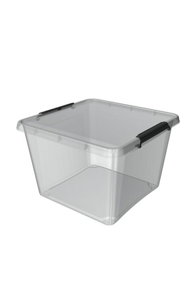 Orplast Cutie de depozitare din plastic cu capac, transparentă, 39x26x39cm, 1...