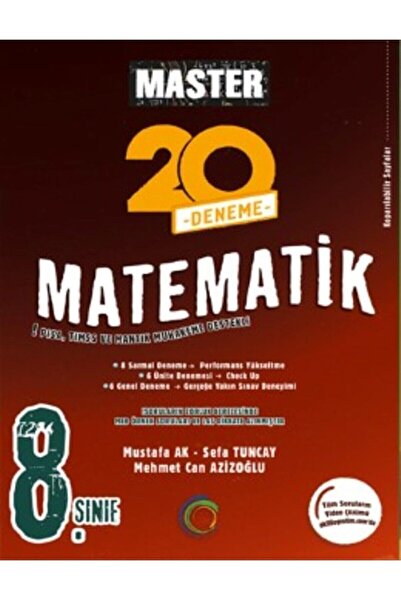 OKYANUS YAYINLARI 8. SINIF MATEMATİK 20 DENEME MASTER SERİSİ 1122 1289954