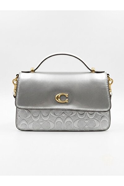 silora Luxury Women's Handbag and Shoulder Bag with Gold Lock and Letter C Lo...