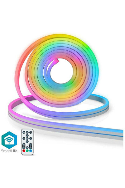 Nedis Bandă LED inteligentă impermeabilă Wi-Fi 220V Lumină RGB 5m Neon Flex c...