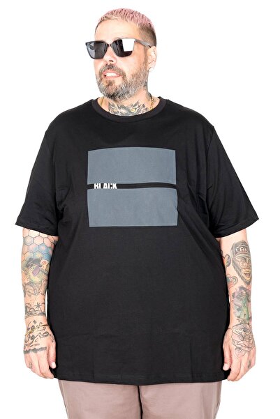 ModeXL Mode XL Plus Size T-Shirt Bis Ovratnik Crna U26124 CRNA