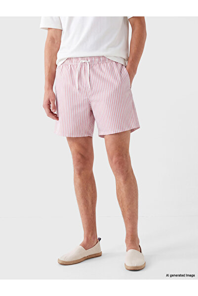 LC Waikiki Trendlucky Striped Men's Swim Shorts with Short Length and Elastic...