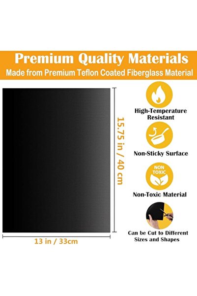 Arabest Grill Mat, 5 Pack Non Stick BBQ Baking Mat, Heat Resistant, Black 15....