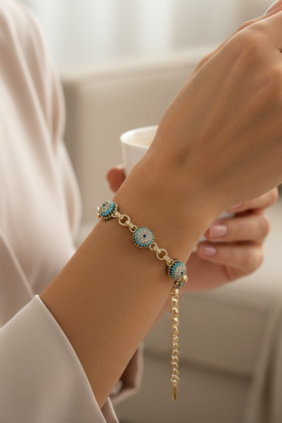 XUPING JEWELRY Style Pearl/Xuping Jewelry Evil Eye Beaded Bracelet