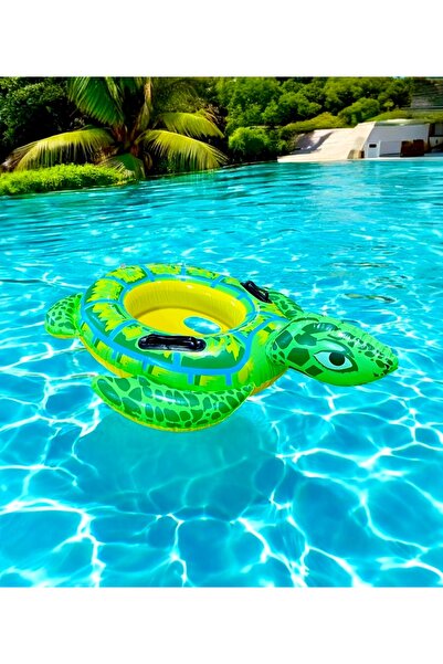 Genel Markalar Çocuk Deniz Simidi Baby Boat Tutucaklı Kaplumbağa Model 0-4 Yaş