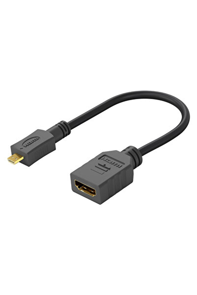goobay καλώδιο micro HDMI σε HDMI 58683, 4K/60Hz, 0.15m, μαύρο