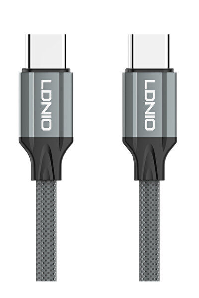 LDNIO καλώδιο USB-C σε USB-C LC441C, 65W PD, 1m, γκρι