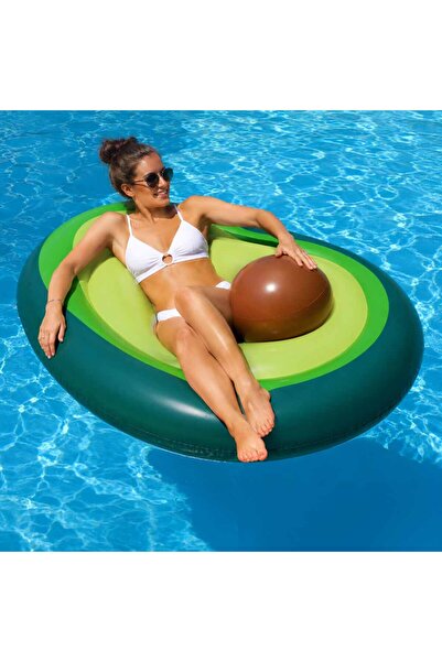 CIUPIGo Saltea gonflabilă de înot Avocado cu minge 150x115 cm XL