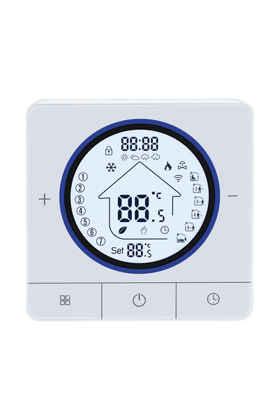 unbranded Smart θερμοστάτης αερίου BHT-800WM-GCLW, WiFi, επιτοίχιος, λευκός