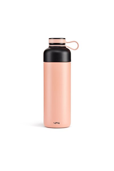 lekue Sticla termos, Lekue, Inox, 500 ml, Negru/Roz