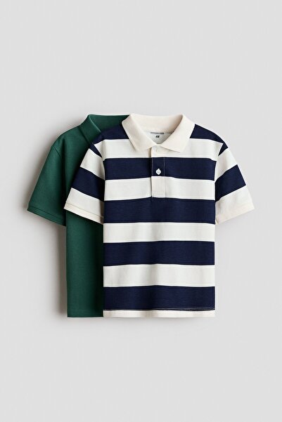 H&M 2'li Pamuklu Pike Polo Tişört