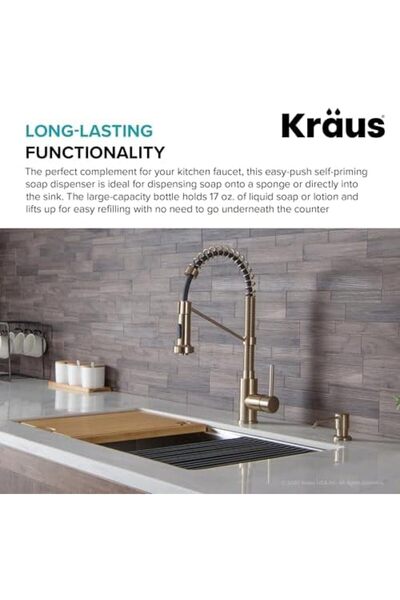 Yıldızan Duca Mall Kraus Boden Kitchen Soap and Lotion Dispenser Spot Free An...
