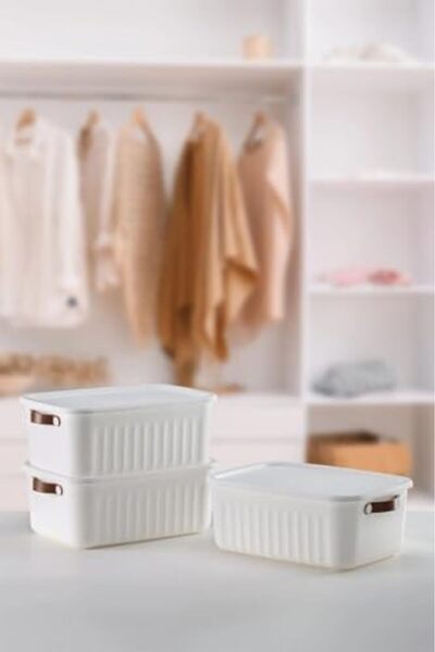 Yıldızan nry shop 1 قطعة صندوق منظم بغطاء، صندوق تخزين مزخرف، منظم (35 سم * 2...