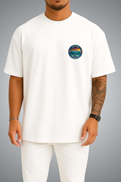 Bahriyeli Collection Oversize Tcg Akın between Waves Themed Pocket and Back P...