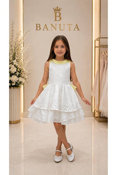 Banuta Lol Evening Dress White on Lemon