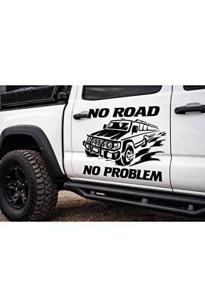Amo-Stickers Стикер Офроуд 4×4 БЕЗ ПРОБЛЕМ 85см Червен