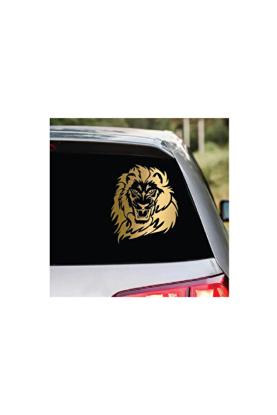 Amo-Stickers Стикер за кола Яростен лъв 45см Зелен