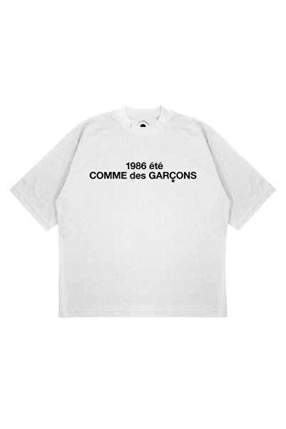 PURE EFFECT Tricou unisex supradimensionat COMME des GARÇONS 1986, cu imprime...