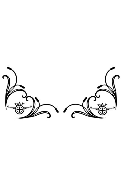 Amo-Stickers SET Stickere DAF geamuri 2 Argintiu