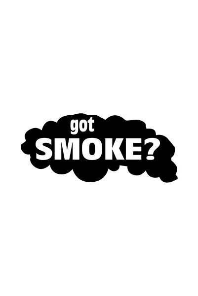 Amo-Stickers Sticker Auto Got Smoke ? 30cm Argintiu