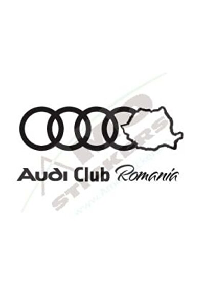 Amo-Stickers Audi Club Romania 25cm Rosu