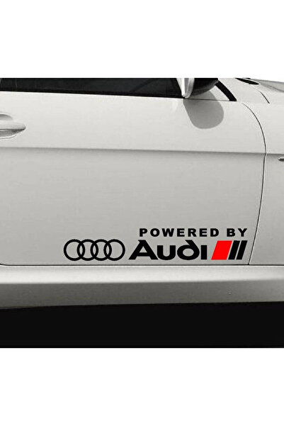 Amo-Stickers Sticker Auto 2buc Audi laterale 55cm Gri inchis