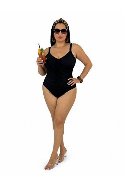 Eros Costum de baie pentru femei, mărime mare, cu șnur, cu pernuțe fixe și br...