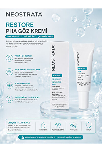 NeoStrata Restore Pha Eye Cream 15 Gr - Moisturizing Care Against the Appeara...