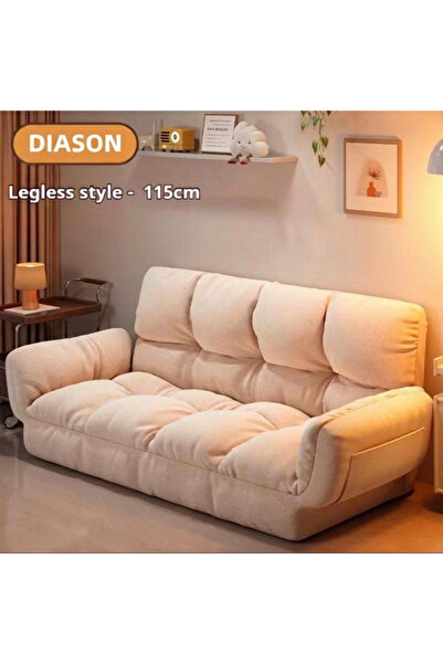 Diason 115cm Legless Floor Sofa Bed, Adjustable Reclining Folding Lazy Sofa C...