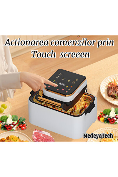 Medeyatech Friteuza profesionala cu aer cald 3 in1 digitala fara ulei Medeyat...