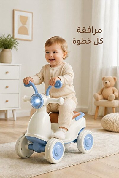 Generic Blue Kids Push Ride On Car 1-3Y Foot Driven No Pedal Walker Toy with ...