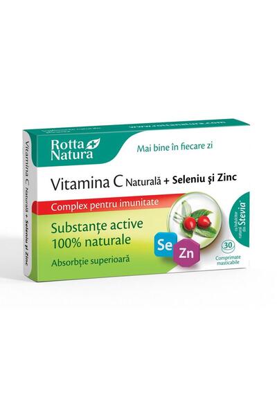 Rotta Natura Vitamina C Naturala + Seleniu si Zinc 30cpr masticabile