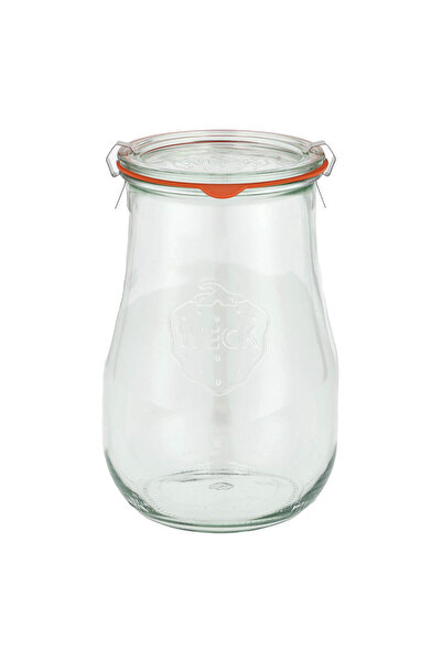 Weck Set 4 borcane cu capace, Weck, Sticla, 1750 ml, Transparent