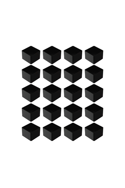 Adem Koç 20x20 mm Dışa Geçme Sert Plastik Sandalye Ayak Pabucu - Plastik Dışa...