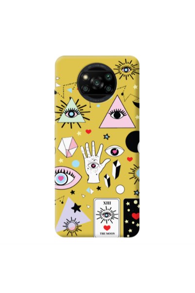 Other Xiaomi Poco X3 /X3 Pro Pyramid eyes Yellow Colored Silicone TPU Θήκη