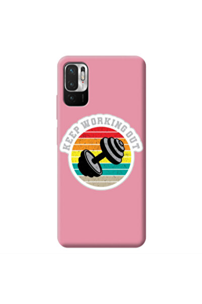 Other Xiaomi Redmi Note 10 Pro 5G Keep working out Pink Colored Silicone TPU ...