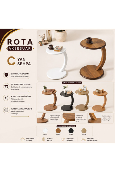 RotAksesuar C Tekli Sehpa