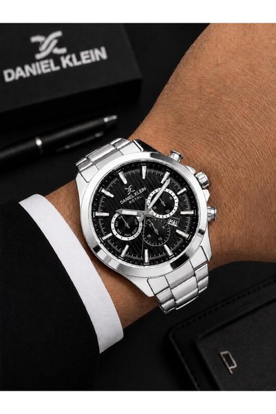 Daniel Klein Damat Ve Takım Elbiseye Özel 2 Yıl Garantili Çelik Kordon Erkek Kol Saati VS.BLKT.1118