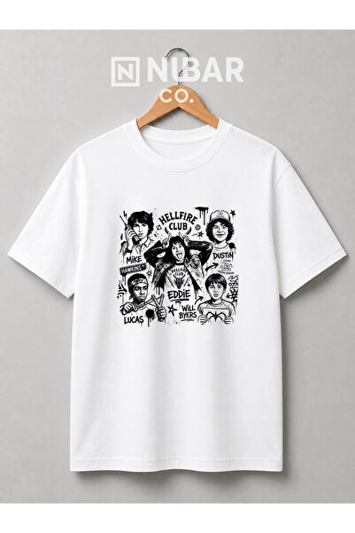 Grafftee Clothing Tricou din bumbac unisex supradimensionat Stranger Things