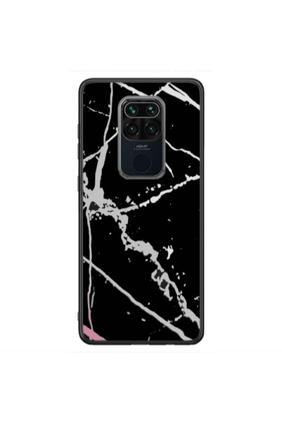 Other Xiaomi Redmi Note 9 Marble Cream Cracks Black Glossy Θήκη